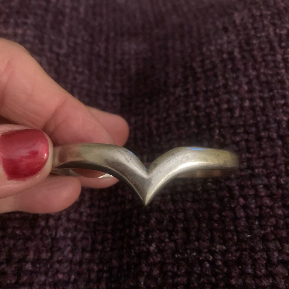 Vintage 925 sterling silver cuff bracelet - Picture 5 of 16